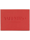 V Logo Signature Flap Compact Half Wallet Ivory - VALENTINO - BALAAN 9