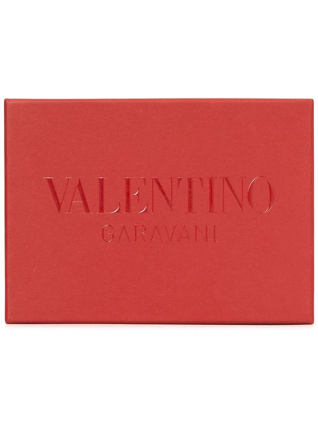 V Logo Signature Flap Compact Half Wallet Ivory - VALENTINO - BALAAN 9