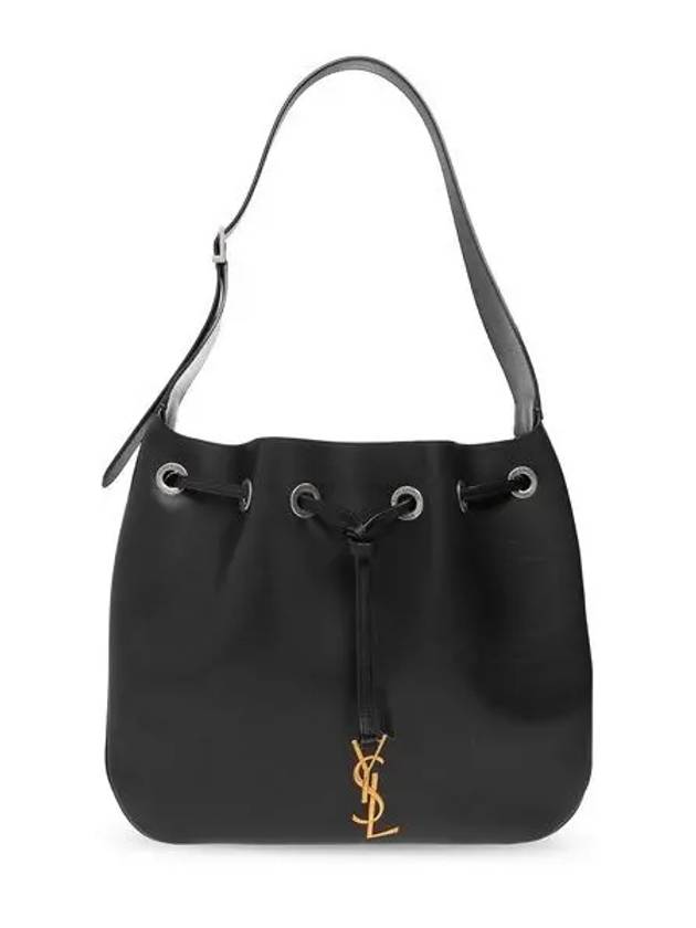 Paris 7 Medium Soft Leather Shoulder Bag Black - SAINT LAURENT - BALAAN 3