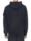 Garment Dyed Cotton Fleece Full Zip Hooded Jacket Navy - STONE ISLAND - BALAAN 6