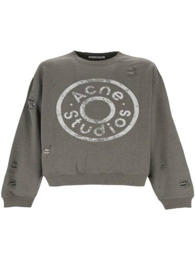 Print Logo Sweatshirt Moss Green - ACNE STUDIOS - BALAAN 2