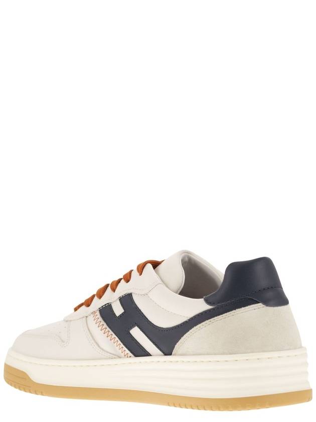 Hyperlight Leather Low Top Sneakers White Blue - HOGAN - BALAAN 4