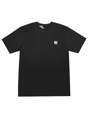 Short Sleeve K87 Black Workwear Chest Pocket Men s Tee - CARHARTT - BALAAN 1