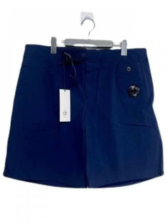 Stretch Belt Bermuda Shorts Blue - CP COMPANY - BALAAN 2