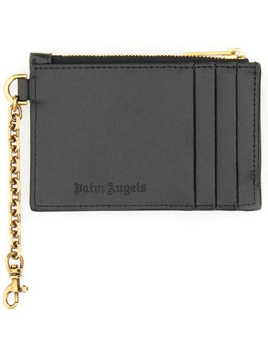 Card Holder WITH Chain Palm Beach PWND003F22LEA0011076 B0040194638 - PALM ANGELS - BALAAN 1