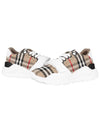 Vintage Check And Leather Sneakers White Archive Beige - BURBERRY - BALAAN 3