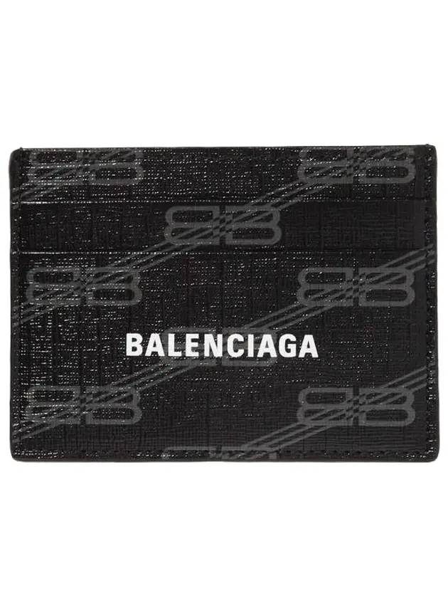 BB Monogram Card Wallet Black - BALENCIAGA - BALAAN 1