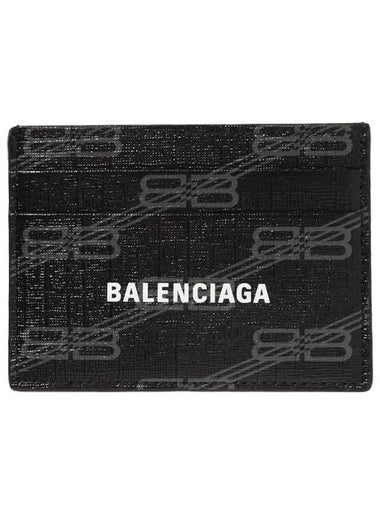 BB Monogram Card Wallet Black - BALENCIAGA - BALAAN 1