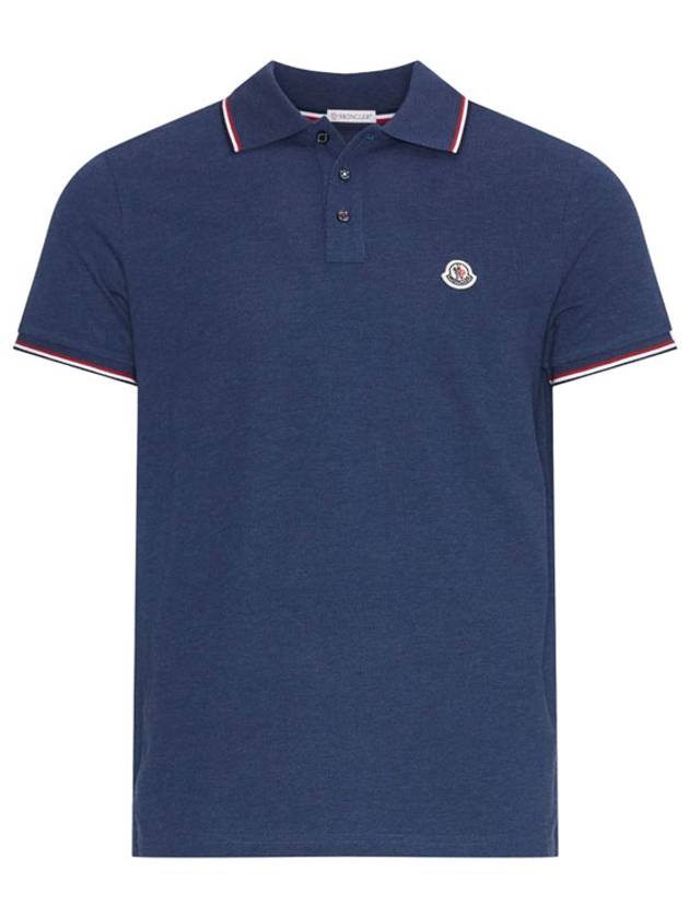 24SS Men's Polo Short Sleeve Shirt Navy 8A70300 84556 795 - MONCLER - BALAAN 1