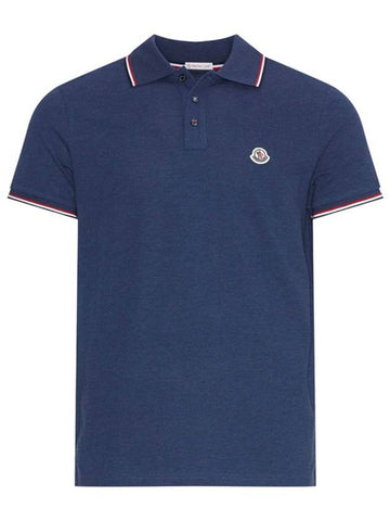 24SS Men's Polo Short Sleeve Shirt Navy 8A70300 84556 795 - MONCLER - BALAAN 1