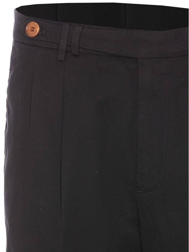 Pleated Detail Chino Straight Pants Black - BRUNELLO CUCINELLI - BALAAN 4