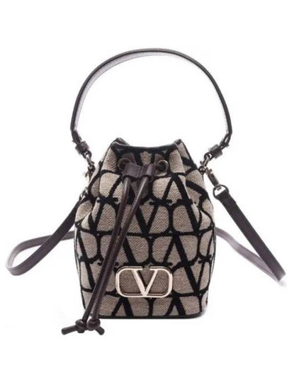 Toile Iconographe Bucket Bag Beige - VALENTINO - BALAAN 2