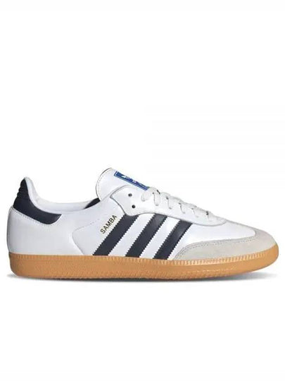 Samba OG Leather Low Top Sneakers Night Indigo White - ADIDAS - BALAAN 2