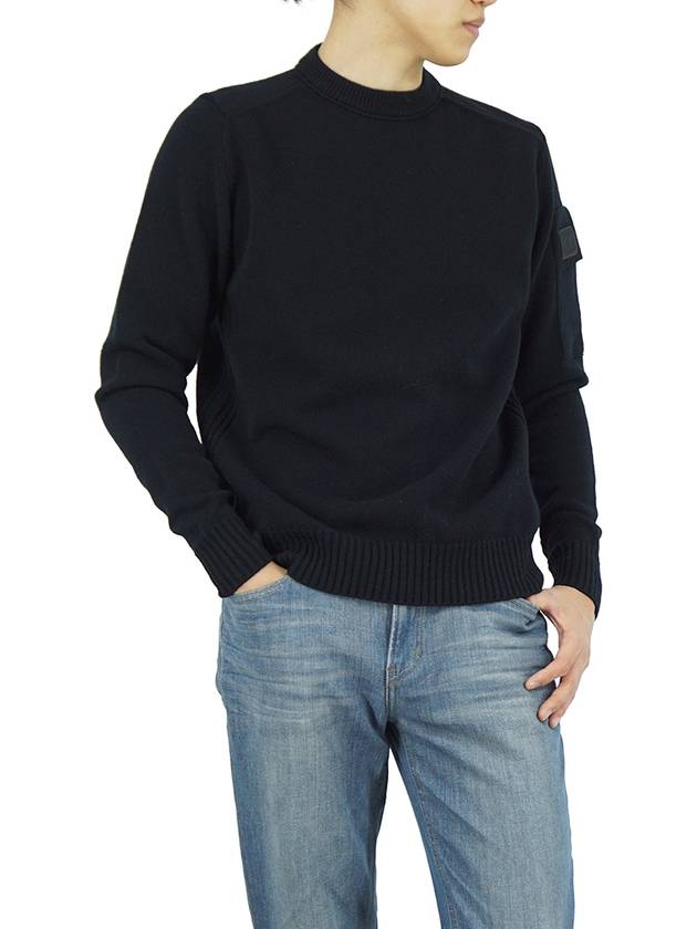 Metropolis Merino Wool Knit Top Black - CP COMPANY - BALAAN 3