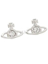 Nano Solitaire Crystal Earrings Silver - VIVIENNE WESTWOOD - BALAAN 2