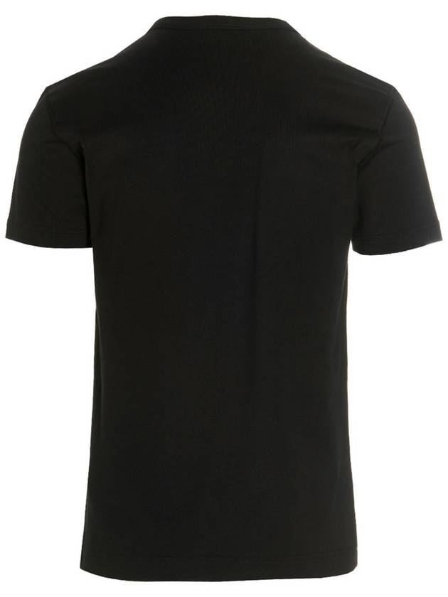 Logo Patch Crew Neck Cotton Short Sleeve T-Shirt Black - DOLCE&GABBANA - BALAAN 3