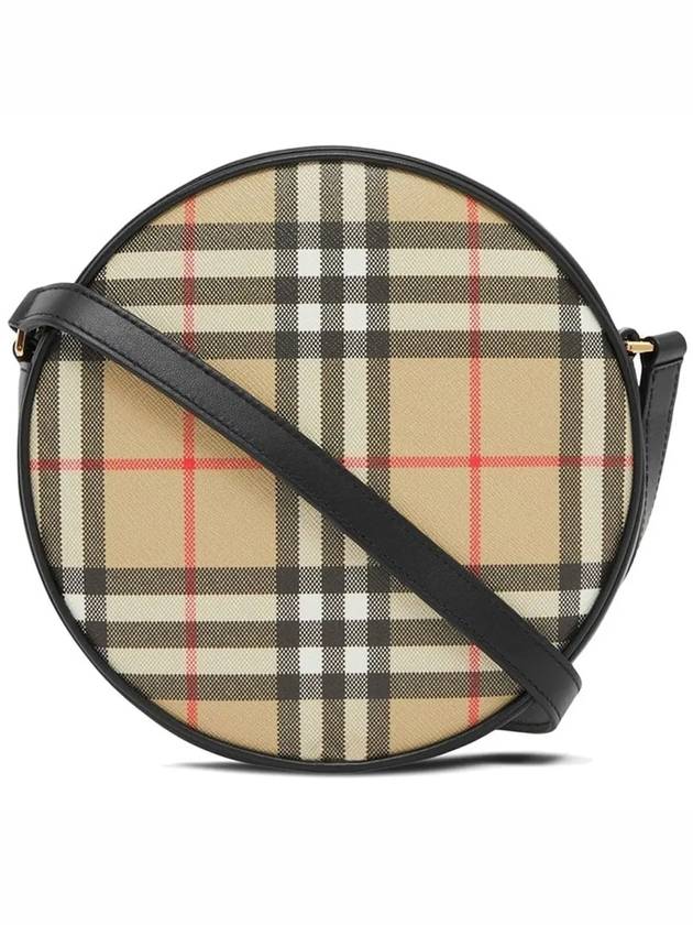 Lewis Check Pattern Round Cross Bag Beige - BURBERRY - BALAAN 4