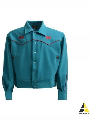 24 Piping Cowboy Jac Turquoise OT136 Jacket - NEEDLES - BALAAN 1