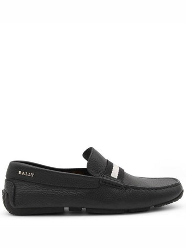 BLACK LEATHER LOAFERS 60025923037F010 - BALLY - BALAAN 1