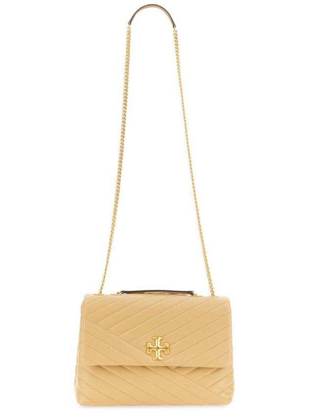 Kira Chevron Convertible Shoulder Bag Beige - TORY BURCH - BALAAN 4