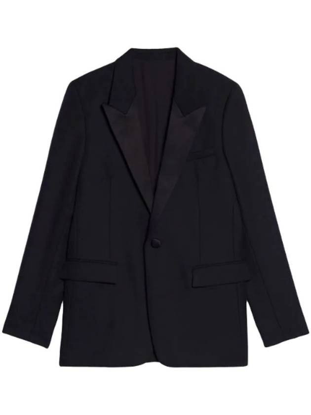 Single-Breasted Tailored Blazer Jacket Black - AMI - BALAAN 1