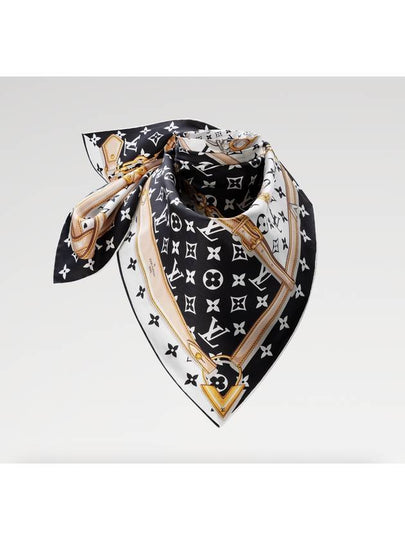 Monogram Confidential Square Scarf Black - LOUIS VUITTON - BALAAN 2