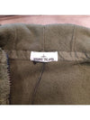 Men's Wappen Patch Shearling Hooded Jacket Khaki - STONE ISLAND - BALAAN 7