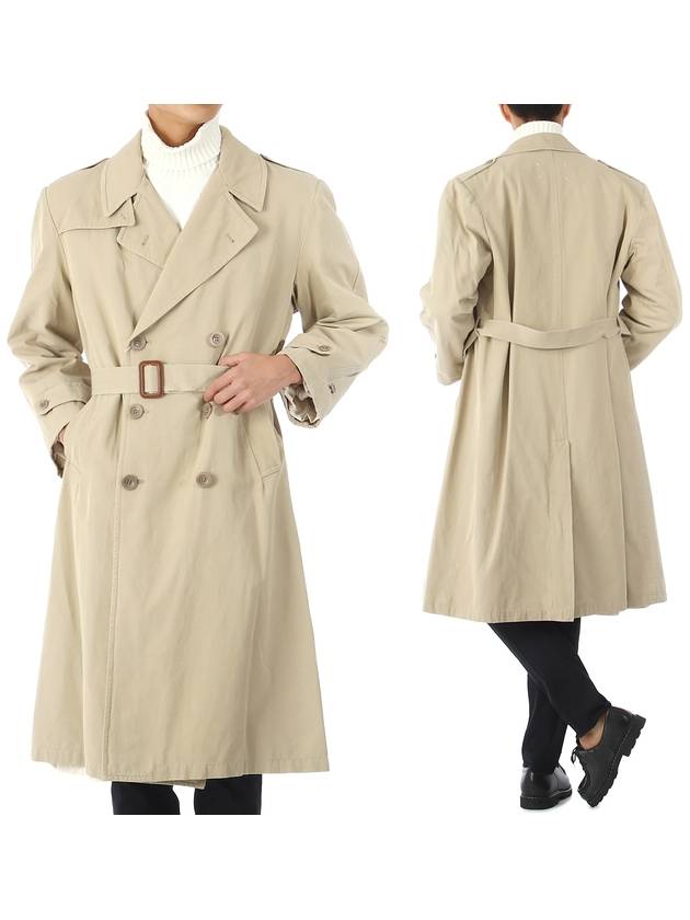 waist belt trench coat beige - MAISON MARGIELA - BALAAN.