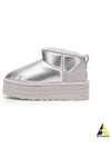 Women s Ultra Mini Platform High Shine Winter Boots Silver - UGG - BALAAN 2