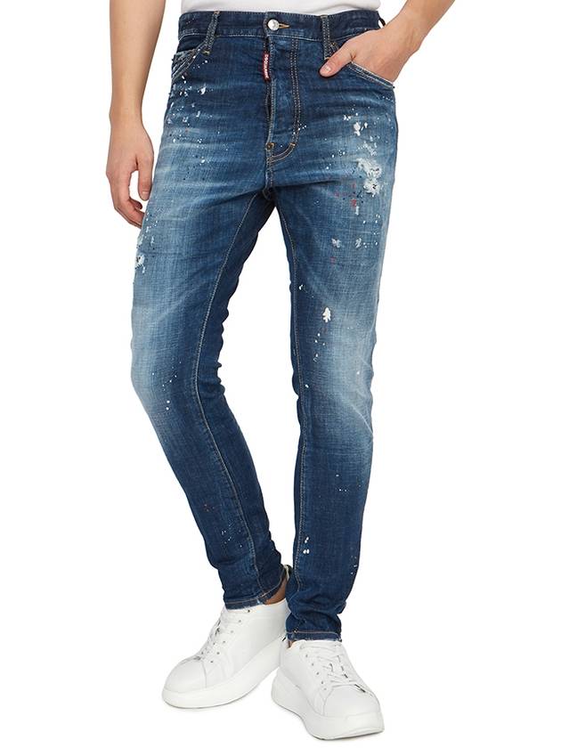 Long Crotch Cotton Jeans Blue - DSQUARED2 - BALAAN 6