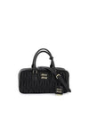 Arcadi Materasse Nappa Leather Top Handle Bag Black - MIU MIU - BALAAN 2