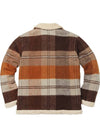 Plaid Shearling Bomber Brown - SUPREME - BALAAN 3