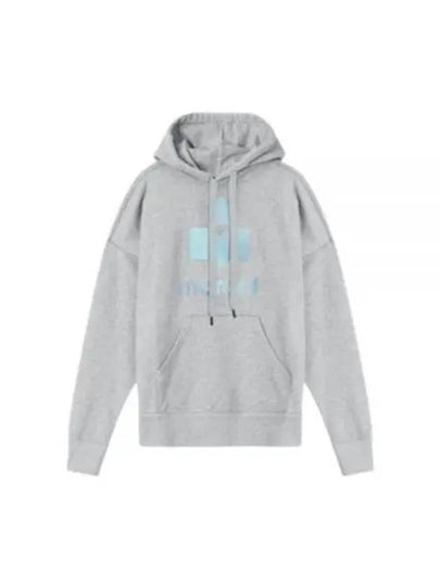 Mansel Big Logo Print Hoodie Grey - ISABEL MARANT ETOILE - BALAAN 2