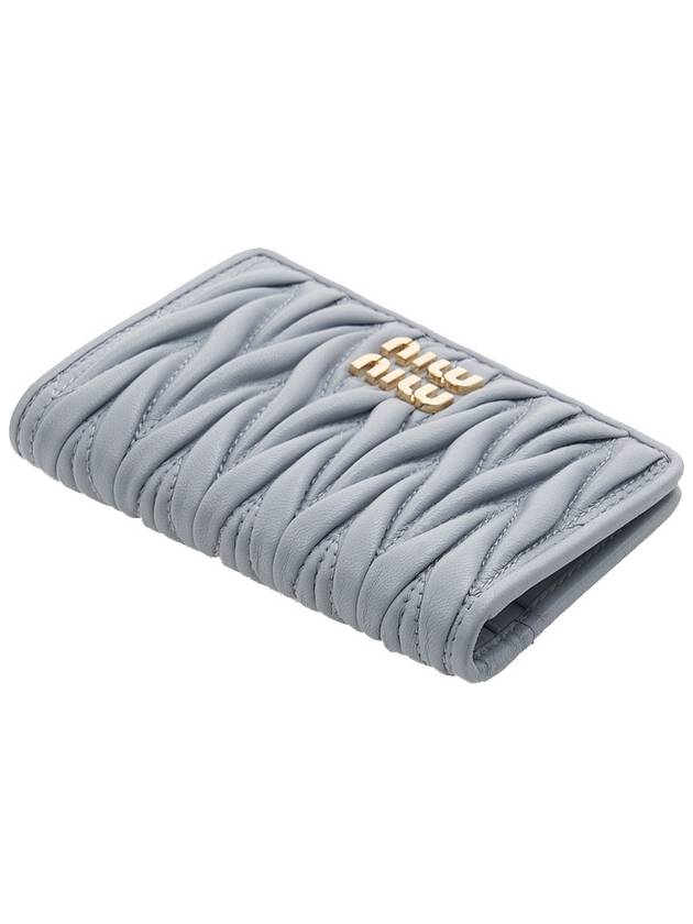 Matelasse Nappa Leather Card Wallet Grey - MIU MIU - BALAAN 5