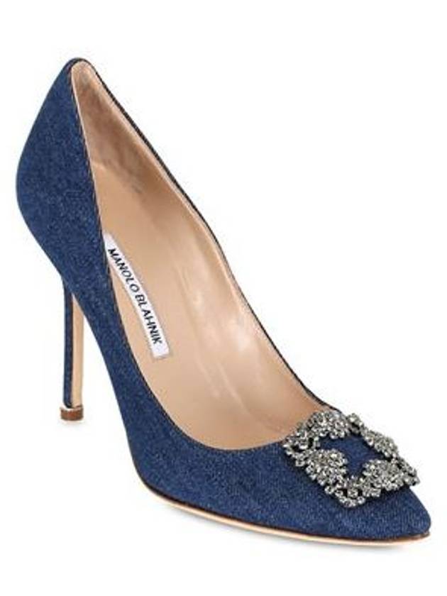 105MM HANGISI SWAROVSKI DENIM PUMPS - MANOLO BLAHNIK - BALAAN 1