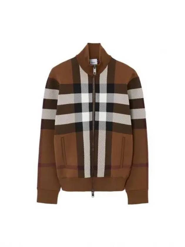 Check Bomber Jacket Brown - BURBERRY - BALAAN 2