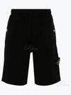 Wappen Patch Old Regular Fit Shorts Black - STONE ISLAND - BALAAN 2