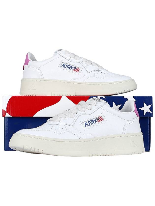 Medalist Pink Tab Low Top Sneakers White - AUTRY - BALAAN 11