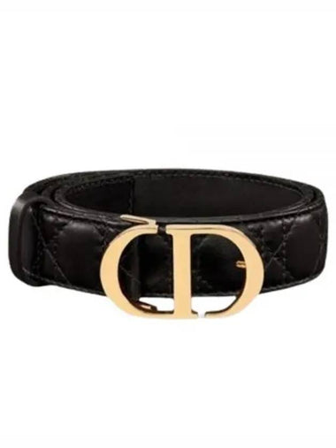 30 Montaigne Leather Belt Black - DIOR - BALAAN 1