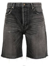 Denim Bermuda Shorts - SAINT LAURENT - BALAAN.