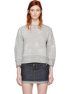 heather gray cropped sweatshirt - DSQUARED2 - BALAAN 1