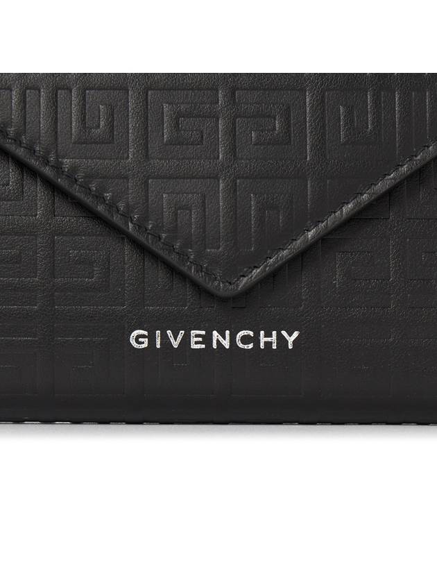Textured 4G Logo Envelope Bicycle Wallet Black - GIVENCHY - BALAAN.