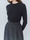 A line volume long skirt wool gray 0124 - VOYONN - BALAAN 7