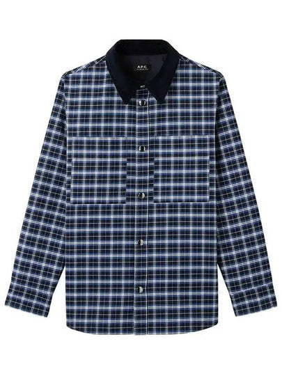 Thibaut Check Pattern Jacket Blue - A.P.C. - BALAAN 2