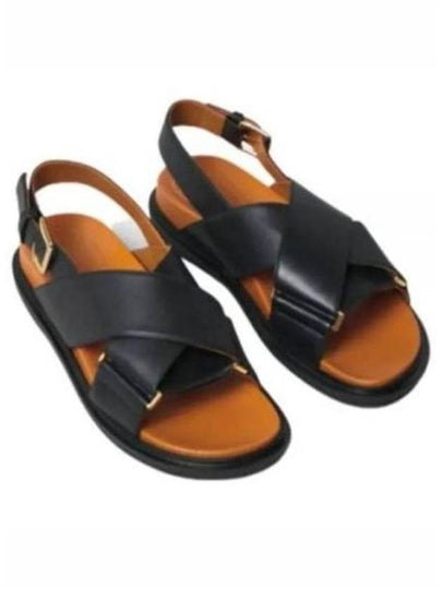 Fussbet Cross Sandals Black - MARNI - BALAAN 2