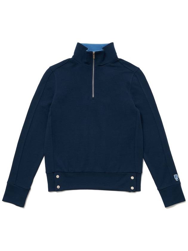 Wool half zip-up t-shirtBL - BLUDOT - BALAAN 2