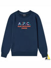 Women's Color Block Logo Sweat Sweatshirt Navy - A.P.C. - BALAAN 2