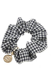 Gingham Check Wool Scrunchie Black White - MIU MIU - BALAAN 9