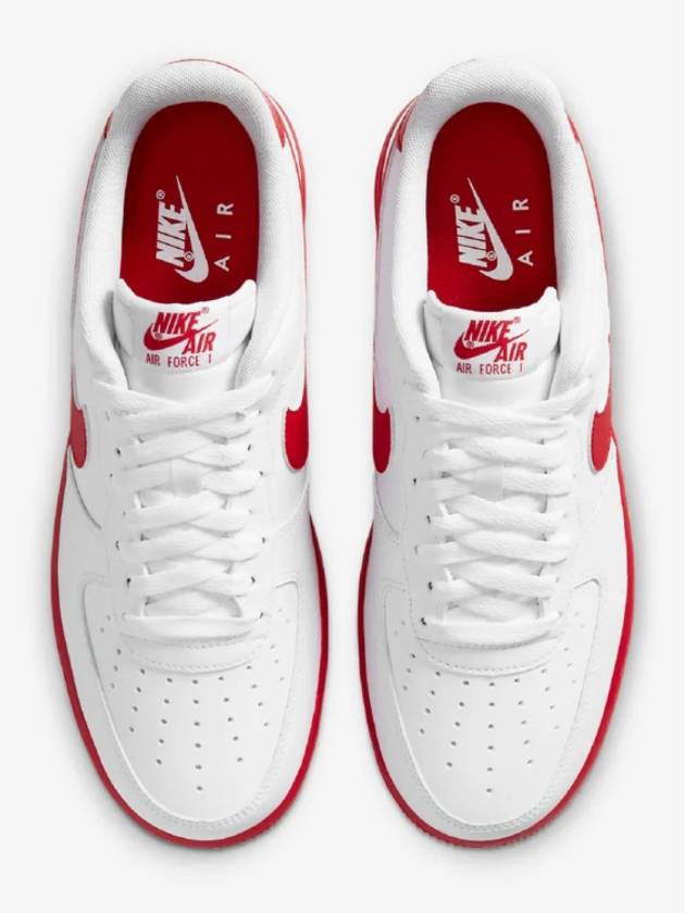 Air Force 1 Low Top Sneakers White Red Midsole - NIKE - BALAAN 5