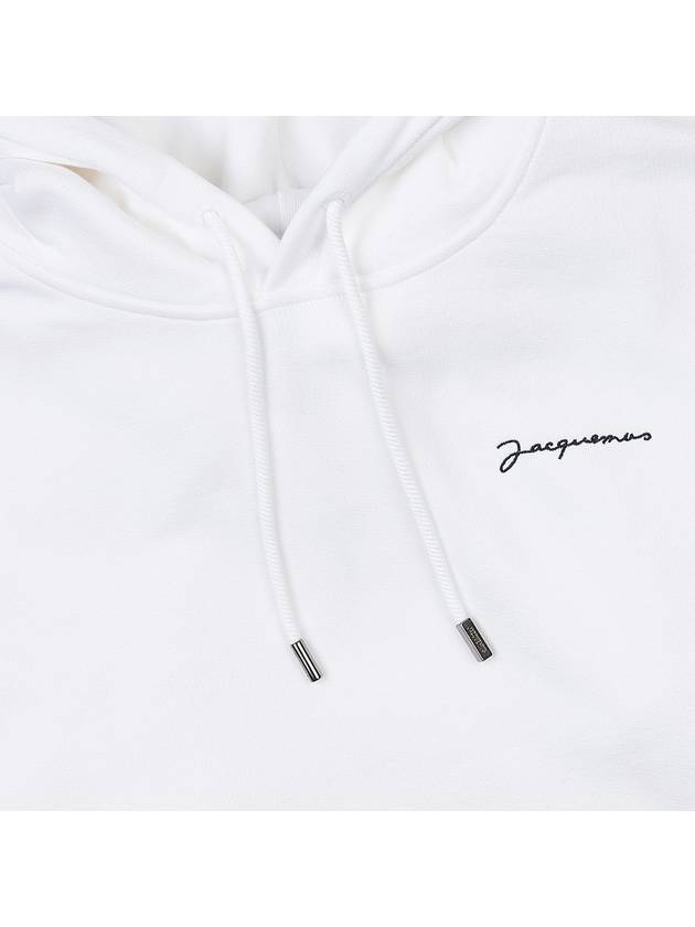 Le Brode Logo Cotton Hoodie White - JACQUEMUS - BALAAN 7